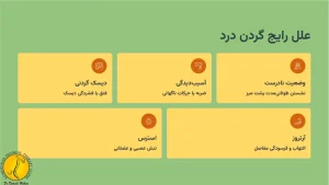 علائم گردن درد چیست؟ + (علت درد گردن و 4 مورد از انواع درد گردن) 2 علل رایج گردن درد