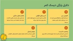 دلایل پارگی دیسک کمر